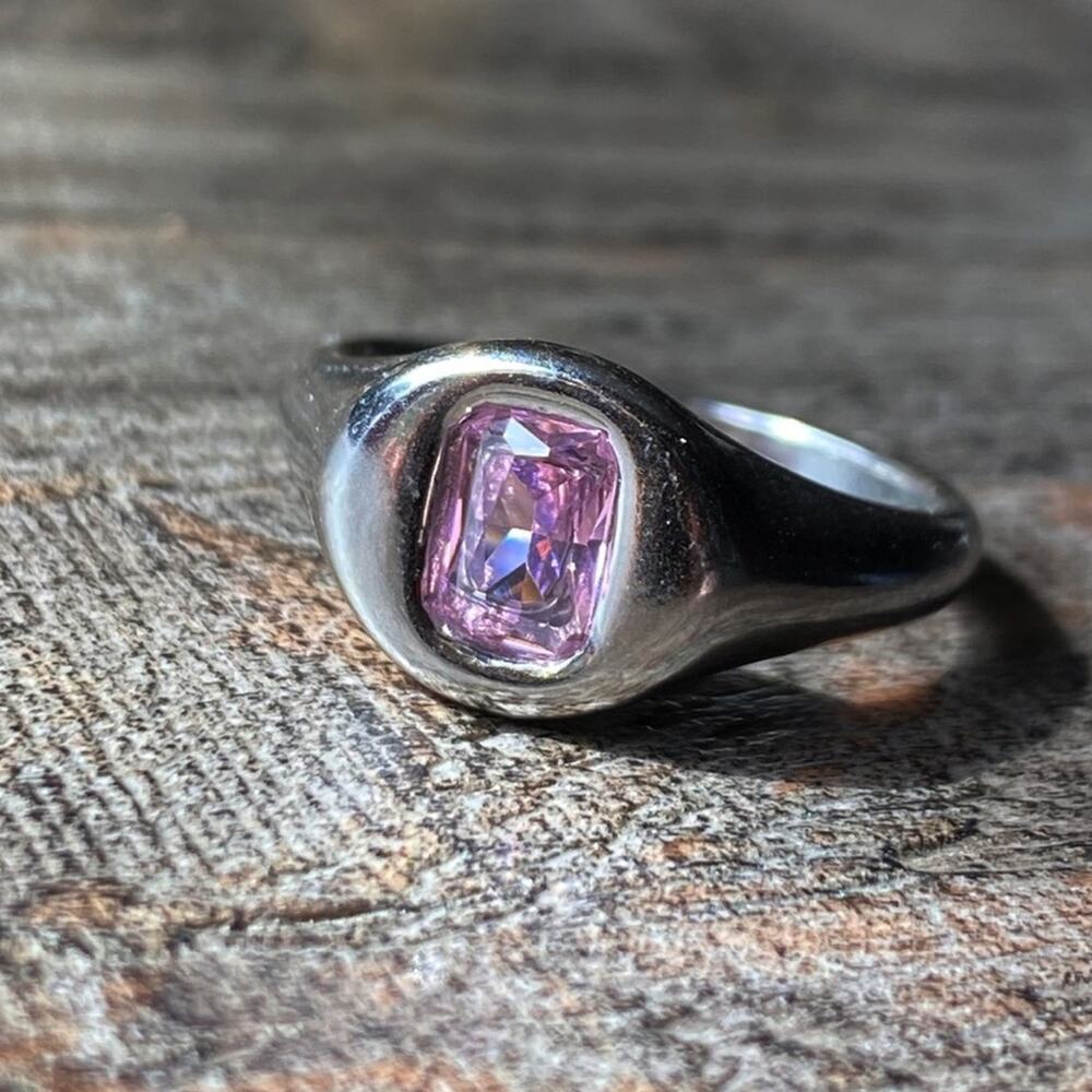 New Pink Gemstone Statement Ring - image 1